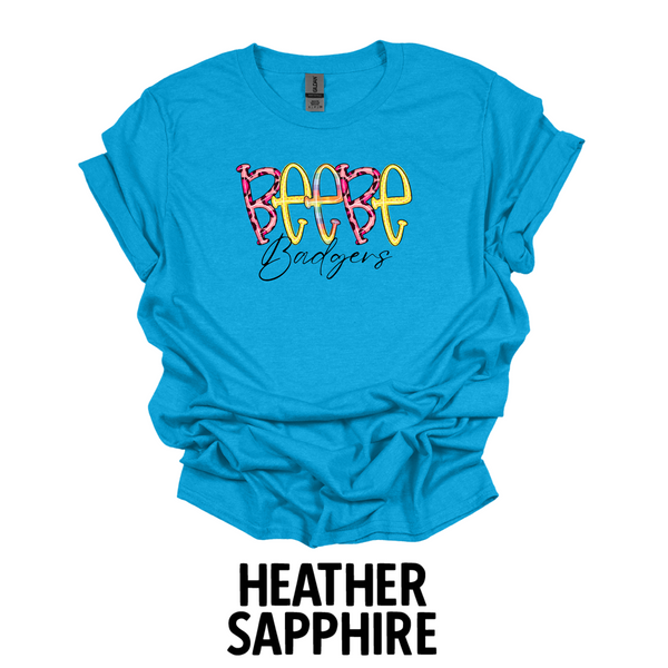 Beebe Badgers Funky Letters