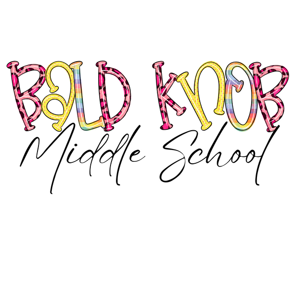Bald Knob Middle School Funky Letters