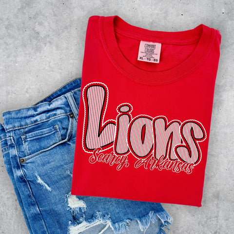 Lions Seersucker with Town Name