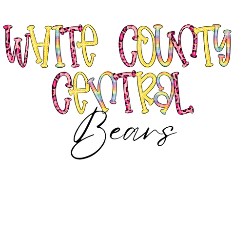 White County Central Bears Funky Letters