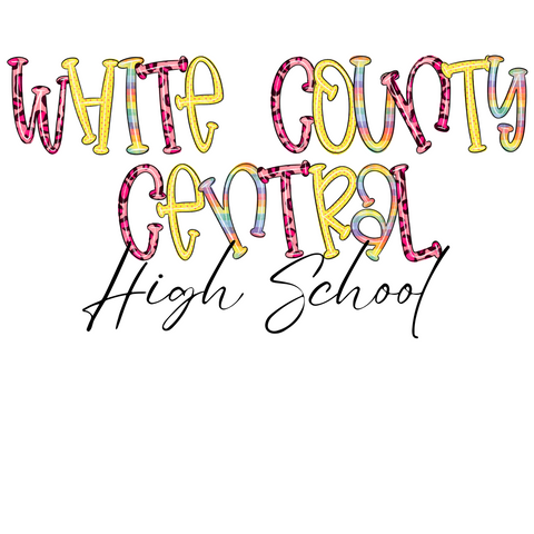 White County Central High School Funky Letters