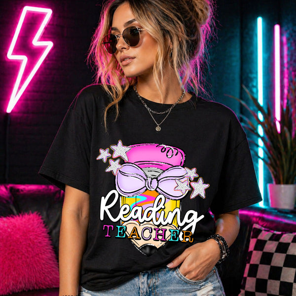 Neon Pencil - Reading Teacher