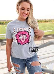 Lions Pink Star Mascot