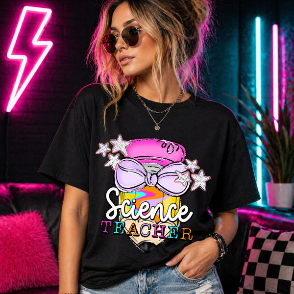 Neon Pencil - Science Teacher