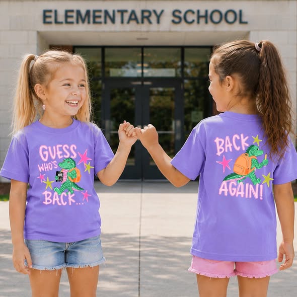 Pink Lettering - Guess Who's Back - Front & Back Design (Closes 6/13)