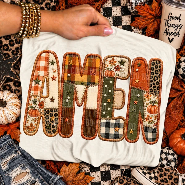 Amen - Faux Embroidered (Closes 10/3)