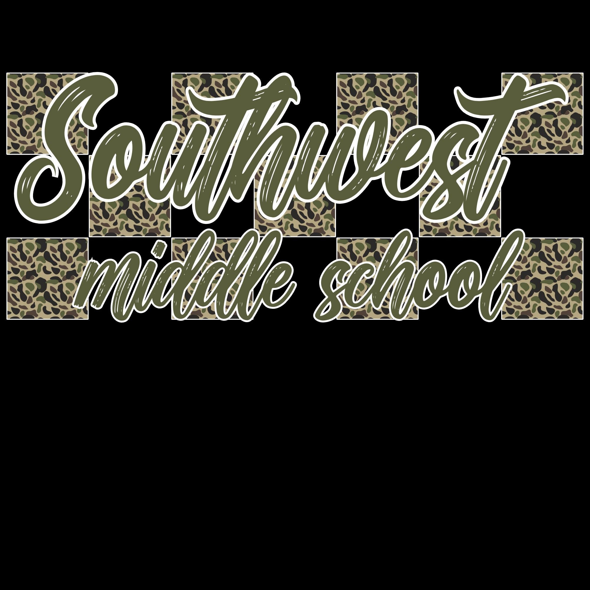 Southwest Middle School School Checkered Camo