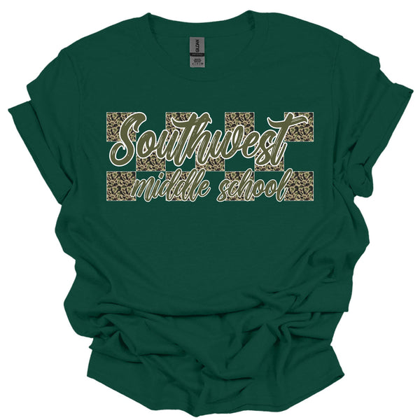 Southwest Middle School School Checkered Camo