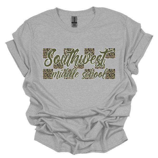 Southwest Middle School School Checkered Camo