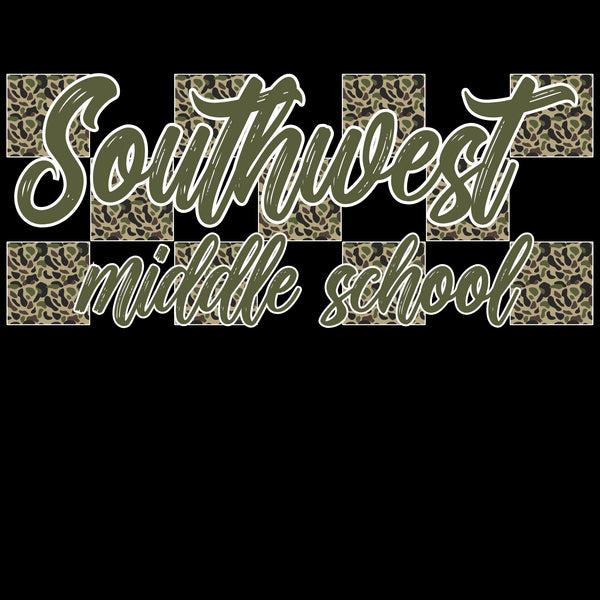 Southwest Middle School School Checkered Camo