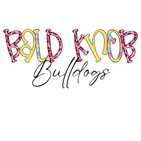 Bald Knob Bulldogs Funky Letters