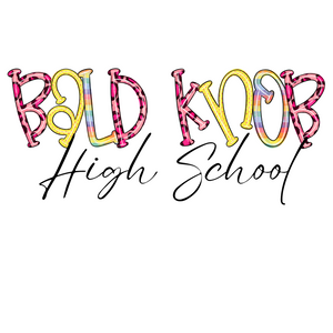 Bald Knob High School Funky Letters
