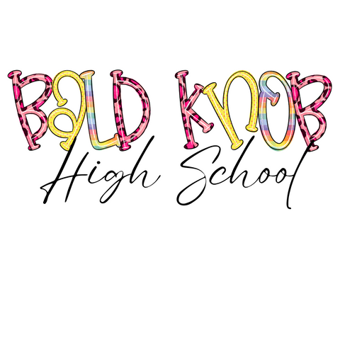 Bald Knob High School Funky Letters