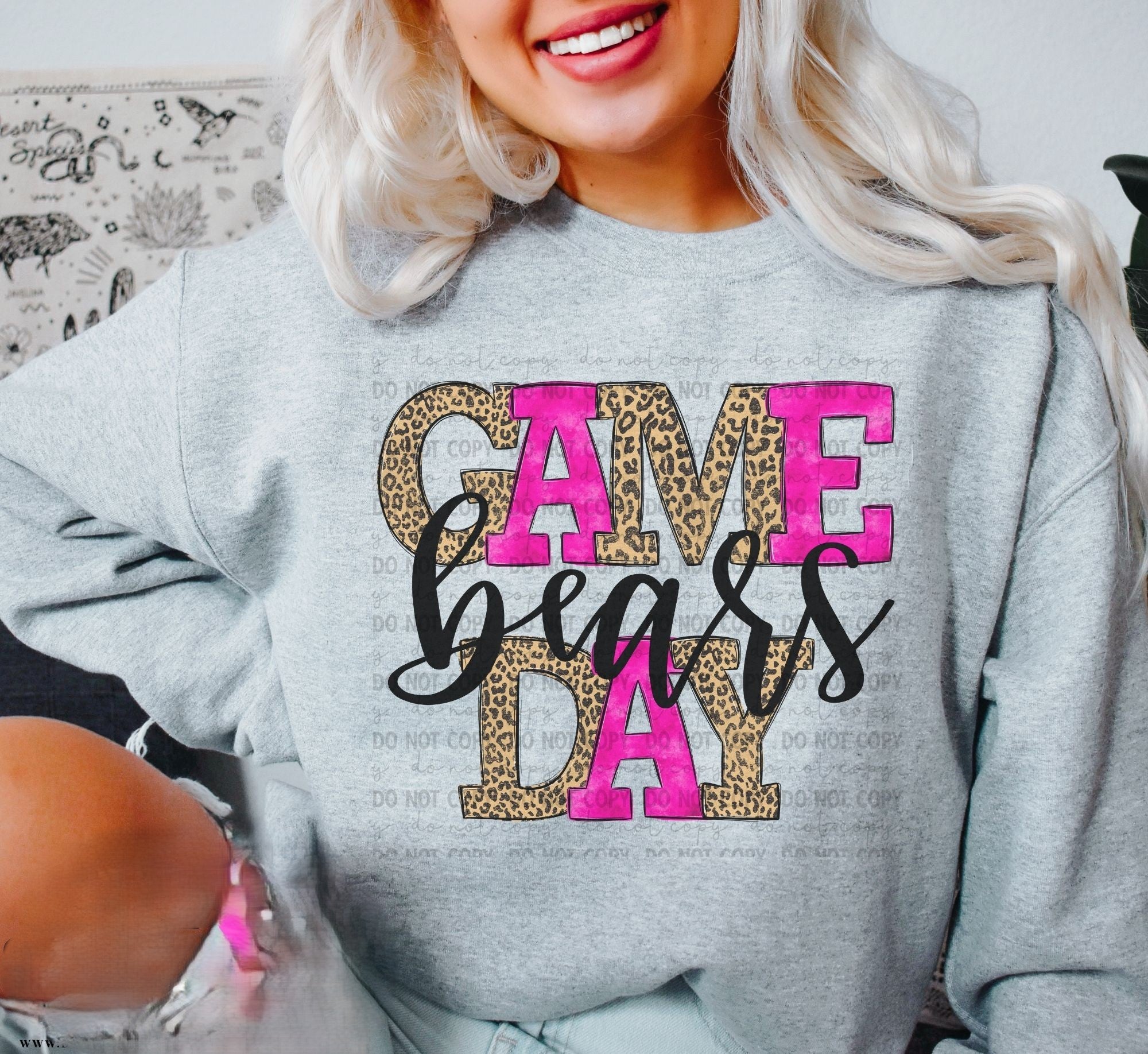 Bears Game Day - Hot Pink / Leopard