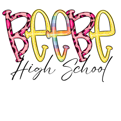 Beebe High School Funky Letters