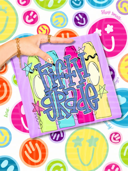 Neon Crayon Grade Levels - Pre-K - Senior