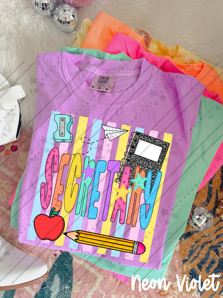 Colored Stripes Secretary