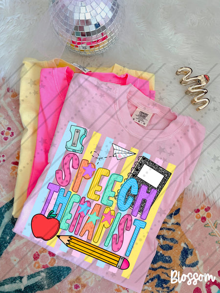 Colored Stripes Speech Therapist