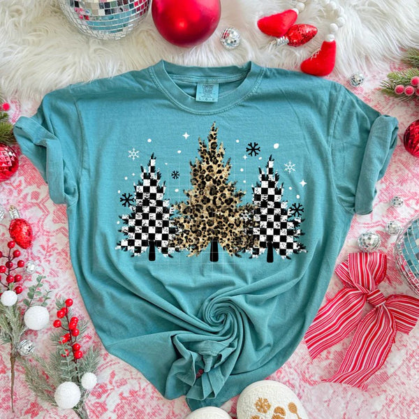 Checkered Leopard Christmas Trees (Closes 11/15)
