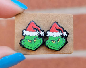 Green Guy Acrylic Earrings