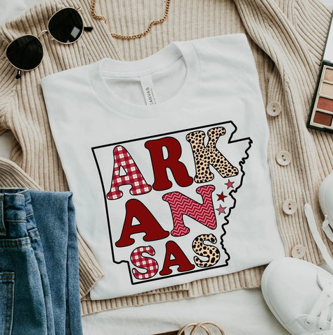 Arkansas Plaid Leopard State