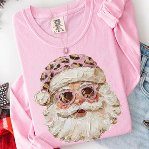 Faux Painted Pink Leopard Santa (Closes 10/11)