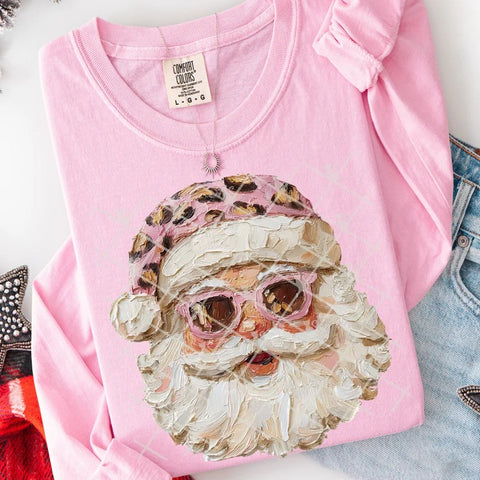Faux Painted Pink Leopard Santa (Closes 10/11)