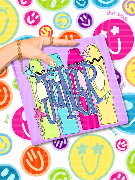 Neon Crayon Grade Levels - Pre-K - Senior