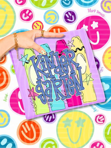 Neon Crayon Grade Levels - Pre-K - Senior