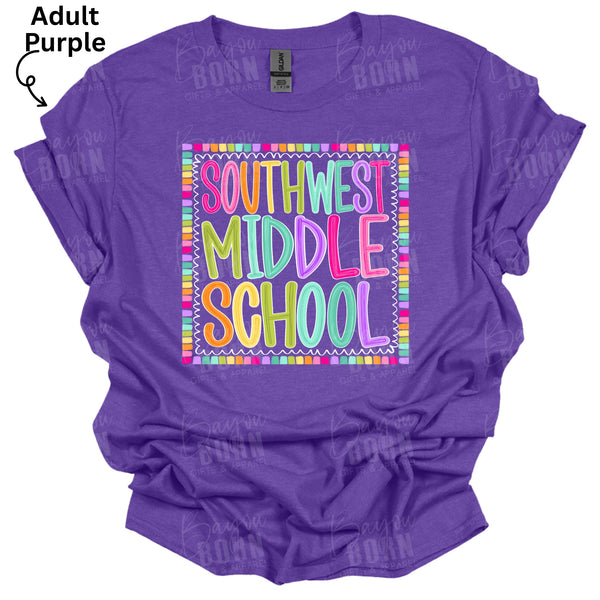Southwest Middle School School Chalkie Letters