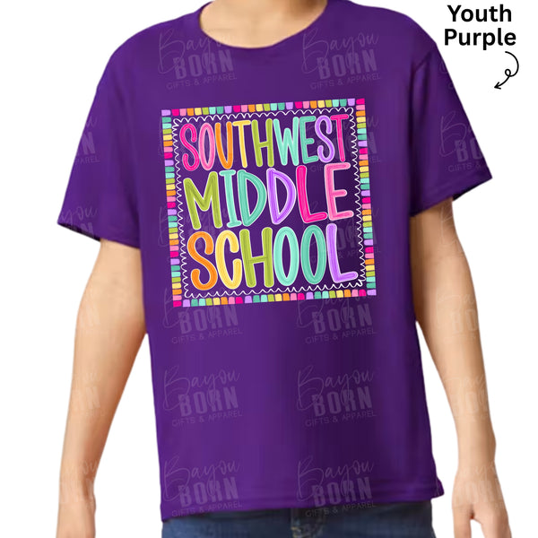 Southwest Middle School School Chalkie Letters