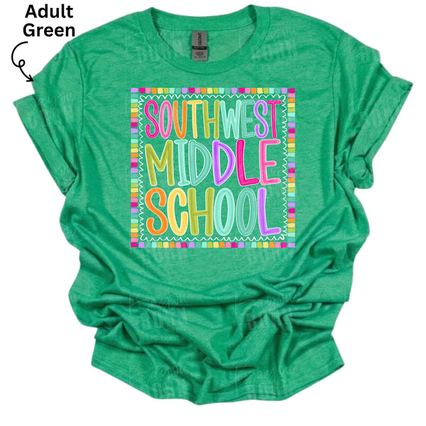 Southwest Middle School School Chalkie Letters
