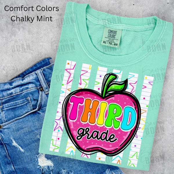 Apple Stripes Grade Levels (Pre-K - 6th Grade)