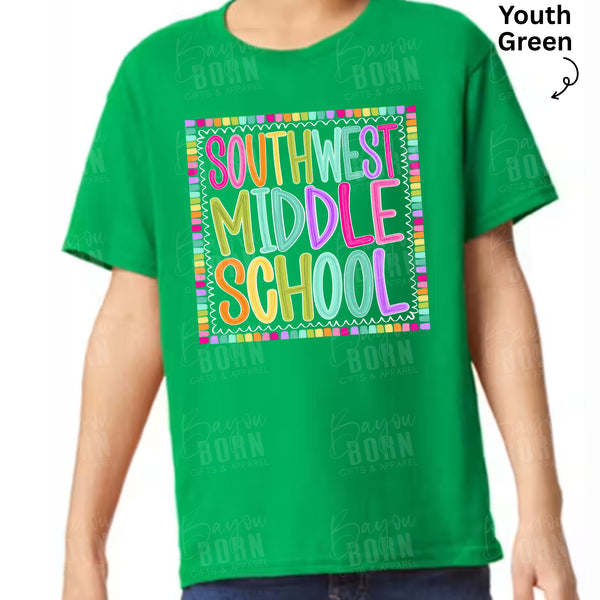 Southwest Middle School School Chalkie Letters