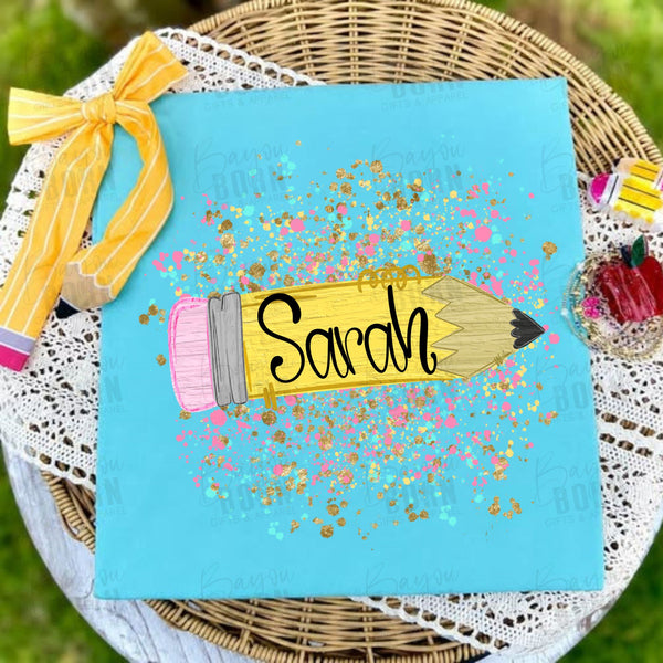 Paint Splatter Pencil - Personalized (Closes 6/13)