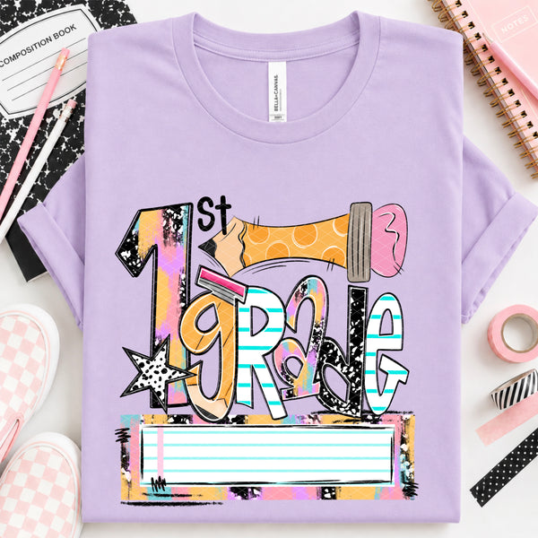 Name Plate Doodles - 1st - 5th Grades - Personalized