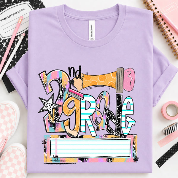 Name Plate Doodles - 1st - 5th Grades - Personalized