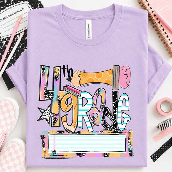 Name Plate Doodles - 1st - 5th Grades - Personalized