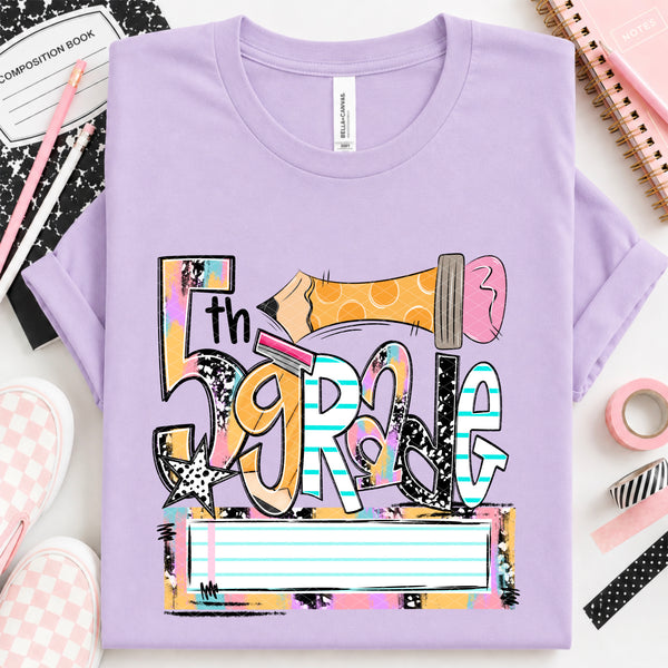 Name Plate Doodles - 1st - 5th Grades - Personalized