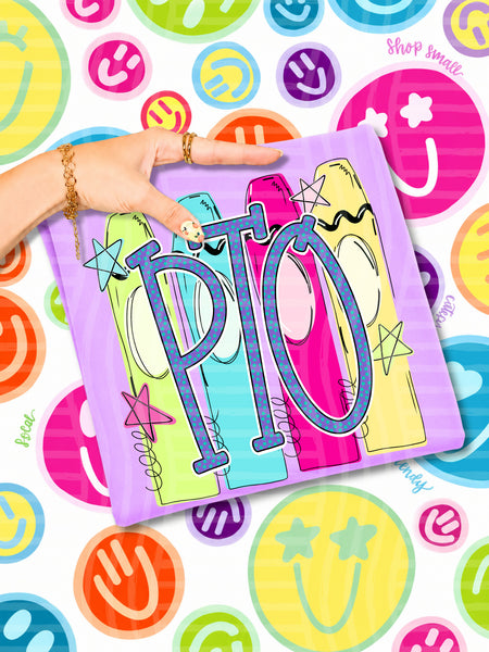 PTO Neon Crayons