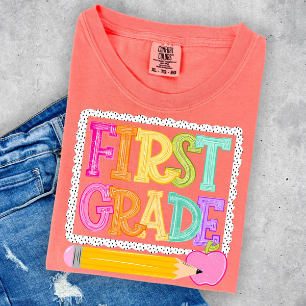 Dalmatian Dots Frame Grade Levels (Pre-K - 6th Grade) - Can be Personalized