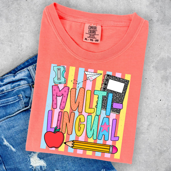 Colored Stripes Multi-Lingual