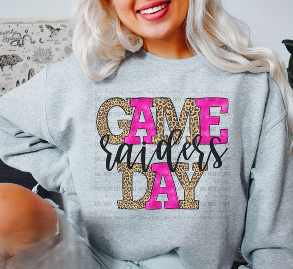 Raiders Game Day - Hot Pink / Leopard