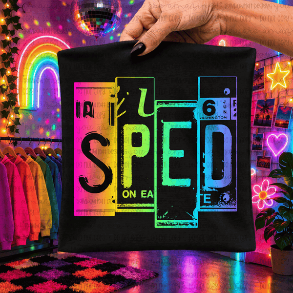 SPED Neon Plate