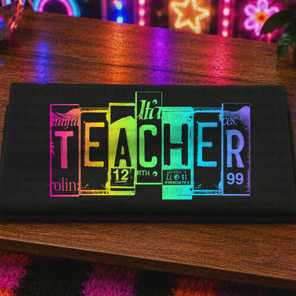 Teacher Neon Plate