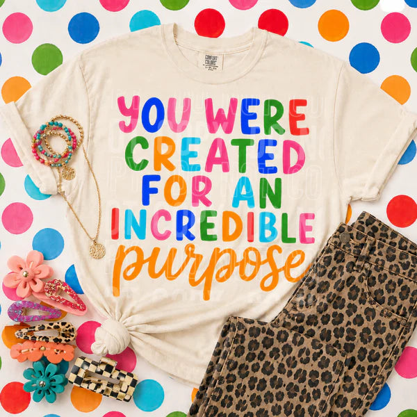 You Were Created for an Incredible Purpose (Closes 7/4)
