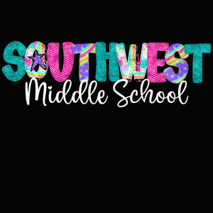 Southwest Middle School Swirl Letters