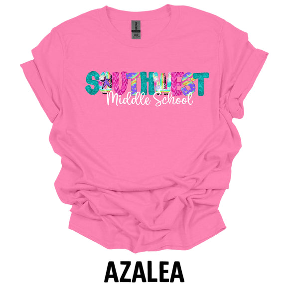 Southwest Middle School Swirl Letters