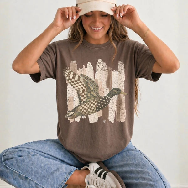 Brown Brushstroke Patterned Duck (Closes 9/12)