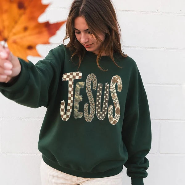 Fall Patterned Jesus (Closes 8/29)